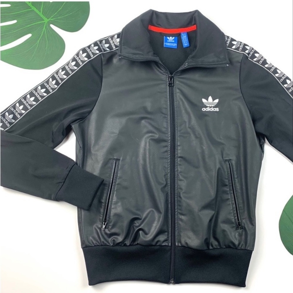 ADIDAS Berlin Tape Leather Like Jacket ✨